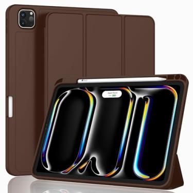 Imagem de ZryXal Nova capa para iPad Pro de 13 polegadas M4 (modelo 2024, 7ª geração) com suporte para lápis, capa inteligente para iPad [suporta Pencil Pro e Pencil (USB-C)], suporta Touch ID e despertar