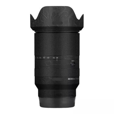 Imagem de Adesivo de câmera antiarranhões para tampa de lente para Tamron 28-200 mm adequado para Sony Mount película protetora protetor de corpo decalque 28-200 (preto circuito)