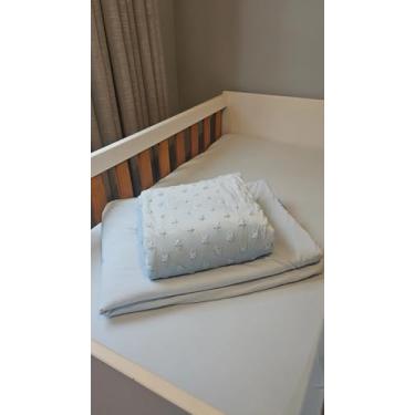 Imagem de Kit Enxoval 4 Peças Para Berço – Laço Bebê | Edredom + Lençol com Elástico + Fronha + Cobertor Sherpam