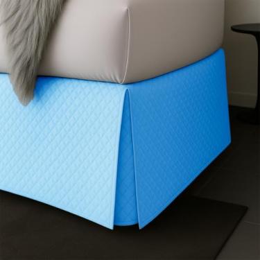 Imagem de Saia para Cama Box Matelada Lindas Vários Tamanhos(Azul-King)