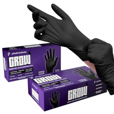 Imagem de PlastCare USA 100 Luvas De Exame Grandes Látex Pretas - Sem Pó, Descartáveis, Não Estéreis, Com Aderência Texturizada Para Maior Sensibilidade E Controle