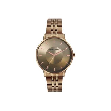 Imagem de Relógio Mondaine Minimalista Marrom Feminino 32682LPMVME7