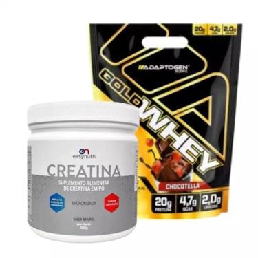 Imagem de Combo Gold Whey Concentrado Refil 900g + Creatina 300g Easy Nutri (900g, Chocotella)