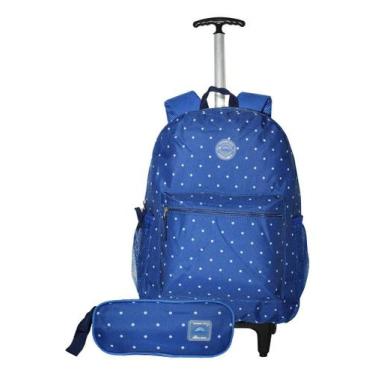 Imagem de Kit Mochila Feminina Poá + Estojo  Design Único  Qualidade - Clio