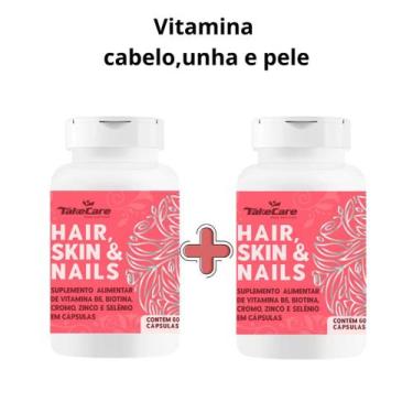 Imagem de 2 Cabelo unha e Pele 60 Cápsulas 1.000 Mg Take Care - Takecare