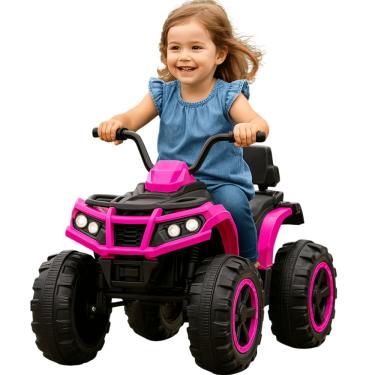 Imagem de Quadriciclo Elétrico Infantil Bang Toys Bravo G4 Rosa 12V