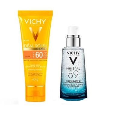 Imagem de Vichy Minéral 89 Ideal Soleil Clarify Média Kit  Hidratante Facial + P