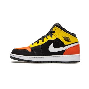 Imagem de Jordan Youth Air 1 Mid Se (Gs) Black/Team Orange-Amarillo Bq6931 087 Size