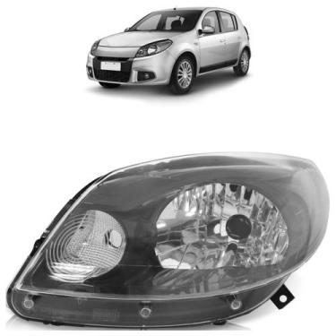 Imagem de Farol Dianteiro Sandero 2012 A 2014 Máscara Cinza - Automotive Imports