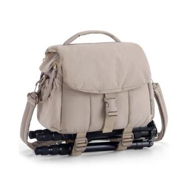 Imagem de Bolsa para câmera BAGSMART Capa DSLR pequena com capa de chuva Camel