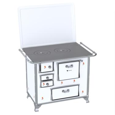 Imagem de Fogao a Lenha Venax GII n 2 Gab Branco Flor SD