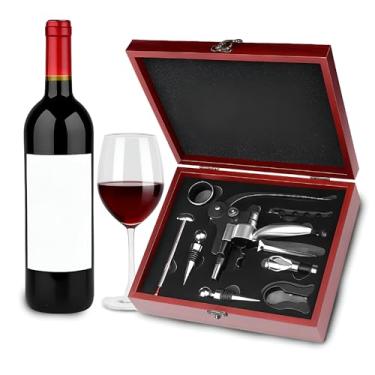 Imagem de Kit Abridor De Vinho Saca Rolhas Maleta Sommelier 9 Pçs