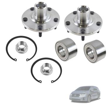 Imagem de Kit de cubo e rolamento da roda dianteira FIT 2005–2010 Honda Odyssey – Esquerda e direita com porcas de retenção e clipes – Substitua OEM # D930000, NT510086 – 2PCS