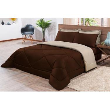 Imagem de Kit Edredom Casal Queen Size 3 Peças Pérola - DAVY ENXOVAIS, Tabaco/Av