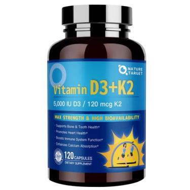 Imagem de Suplemento NATURE TARGET Vitamina D3 K2 com cálcio e magnésio