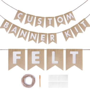 Imagem de Kit de banner DoveeDosa, serapilheira personalizável com 92 letras de 