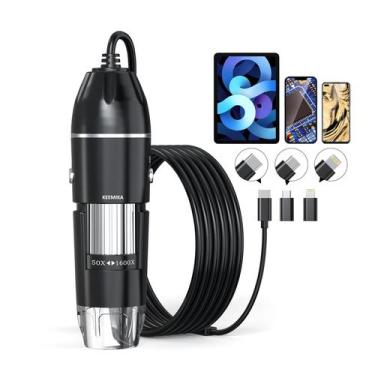 Imagem de Microscópio digital KEEMIKA 50x-1600x com ampliação 1440P HD