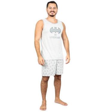 Imagem de Pijama adulto masculino curto básico liso estampado netflix ancora sup