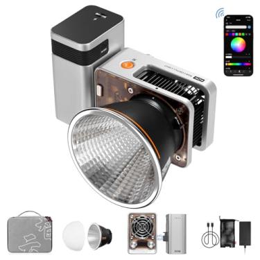 Imagem de ZHIYUN Molus X60 Rgb Combo 60W Cob Luz De Vídeo, Led Para Câmera, Bicolor 2700K-6500K Cri 95 Tlci 98 W/Bateria Grip, Controle Por App 15 Cenas Gravação/Retrato/Tvc