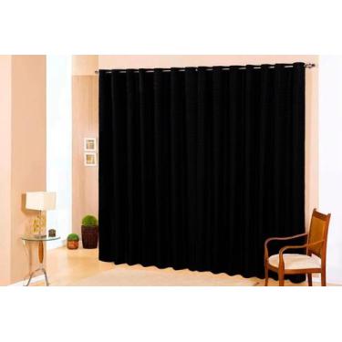 Imagem de Cortina Giovana 2 m X 1,60 m Oxford - Claudia Casa, Preto