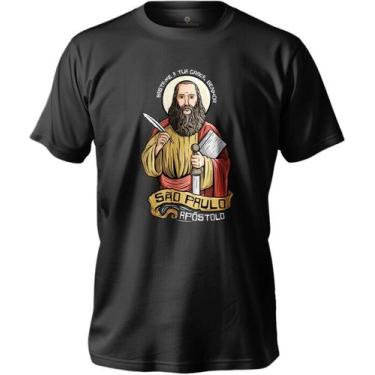 Imagem de Camiseta De Algodão Masculino E Feminino Religiosa São João Paulo Apos