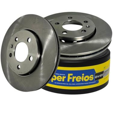 Imagem de Par Discos de Freio Dianteiros HF81 Ventilados 256mm Original Compatível com Fox 1.0 1.6 2003 a 2021 Golf Polo