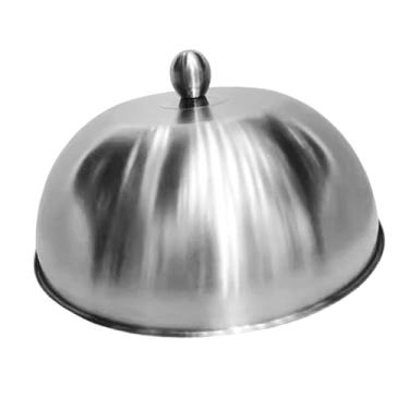 Imagem de Ｂｅｓｇａ Tampa para hambúrguer, cúpula para derreter queijo, universal, tampa para cozinhar no vapor, cúpula para grelha, para regar hambúrgueres, bifes e, 25 Cm X 25 Cm X 9.3