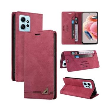 Imagem de Capa De Couro Anti-Furto Com Flip Magnético Para Xiaomi Redmi Note 14 