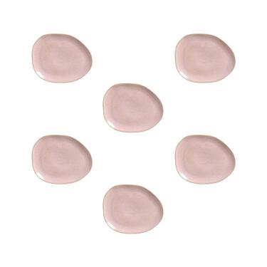 Imagem de Conjunto de Pratos Oval Porto Brasil Orgânico Litchi 31cm - 6 Peças