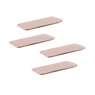 Imagem de Conjunto de Travessas Retangulares Pequenas Porto Brasil Orgânico Litchi 22x9,5cm - 4 Peças