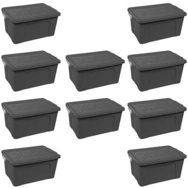 Imagem de Kit 10 Caixas Organizadoras Multiuso Container 70 Litros - Sao Bernard