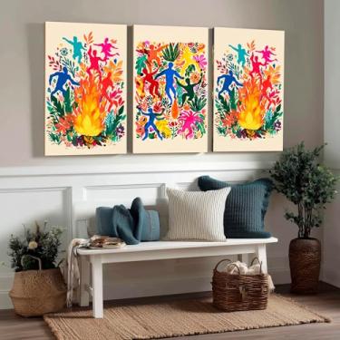 Imagem de Kit 3 Quadros Decorativos Canvas, Arte Para Quarto, Sala, Corredor, 50x70cm