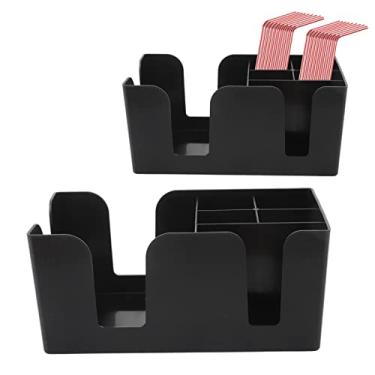 Imagem de Organizador de Estação de café ZAWELIYO Multifuncional ABS Suporte Vertical para Condimentos 6 Compartimentos Mesa Arrumada Cozinha Escritório Casa