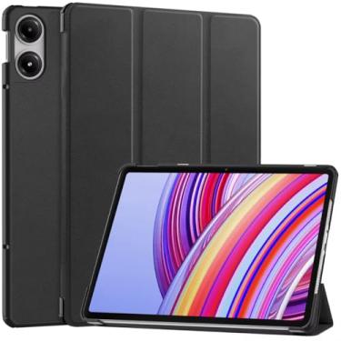 Imagem de Capa Case Flip Compatível Com Xiaomi Poco Pad 12.1 Polegadas Capa Protetor Comp Para Xiaomi Redmi Pad Pro 12.1 2024 Autosleep (preto)