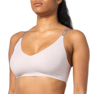 Imagem de Calvin Klein Sutiã feminino Invisibles confortável sem costura sem aro levemente forrado triangular, Cinza nuvem, PP
