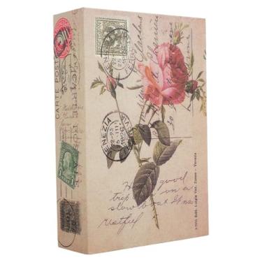 Imagem de Cofre oculto para livros, seguro para livros secretos, caixa de armazenamento de desvio portátil com compartimento oculto secreto para estante de livros de café e escritório em casa (marrom)