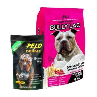 Imagem de Ração Super Premium Bully Lac 15kg mais Complemento Alimentar Bully Pe