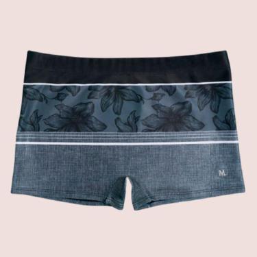 Imagem de Sunga Praia Boxer Mash Estampada Masculina com Proteção UV+, Preto, P