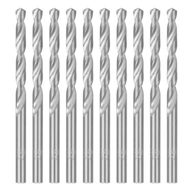 Imagem de MTX Broca para Metal 5,5 mm HSS Aço Rápido Polida – Ângulo 135°, Norma DIN 347, Haste Cilíndrica, Kit com 10 Peças