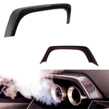 Imagem de GOGOCARBON tampa de cobertura de exaustão para silenciador compatível com SUBARU WRX STI 2015-2020 | capa decorativa de carbono seco | leve forte com revestimento transparente resistente a UV