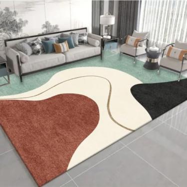 Imagem de Os tapetes são absorventes de água e antiderrapantes, adequados para decoração de salas de estar e quartos (160 x 200 cm (62 x 78 pol.) / hxx-250719000105)