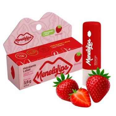 Imagem de Hidratante Labial Morango 3.6g MenelaLips - HIDRAMAIS