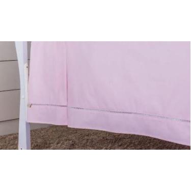 Imagem de Saia para berço nacional e americano tecido 400 fios - outros, Rosa