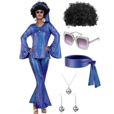 Imagem de Conjunto de fantasias Jexine Halloween dos anos 70, roupa de discoteca