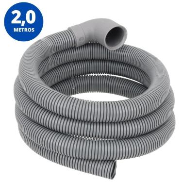 Imagem de Mangueira Saída Água Máquina Lavar Universal 2M Metros Cinza