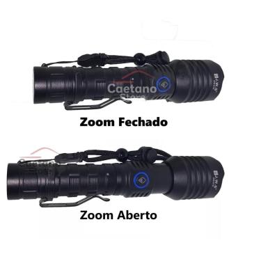 Imagem de Lanterna Tática Longo Alcance Led V3 500 Metros Foco Redondo-Unissex