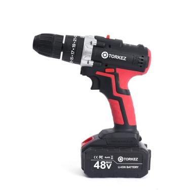 Imagem de Parafusadeira Furadeira sem fio 48V com 2 baterias - Torkez