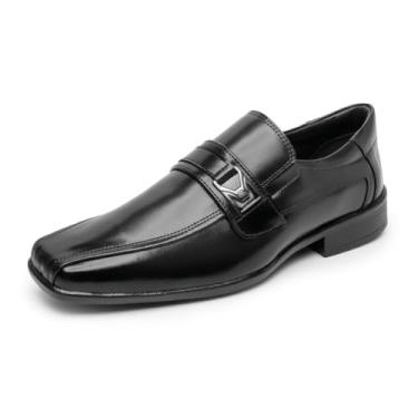 Imagem de Sapato Social Masculino Linha Sport Fino Confortavel Elegante Macio Elastico com Metal Tamanho:39;Cor:Preto;Gênero:Masculino;Departamento BS:Esporte