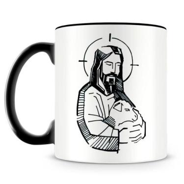 Imagem de Caneca O Senhor é Meu Pastor - Cerâmica de Alta Qualidade, 325 ml - Am