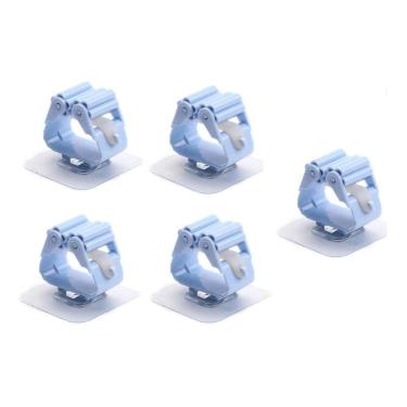 Imagem de Kit 5 Suporte Adesivo Organizador Para Vassouras E Rodos